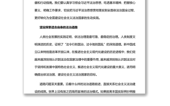 深刻认识习近平法治思想的重大意义深入学习贯彻习近平新时代中国特色社会主义思想讲稿