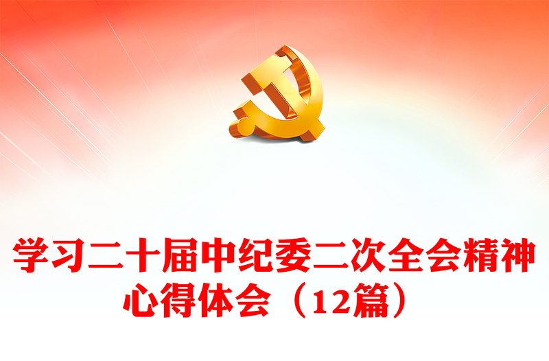 学习二十届中纪委二次全会精神心得体会感悟（12篇）