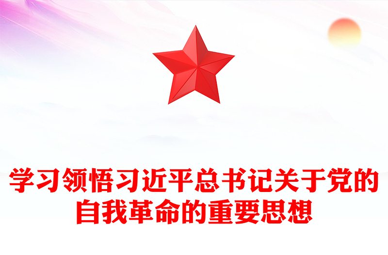 学习领悟习近平总书记关于党的自我革命的重要思想发言稿