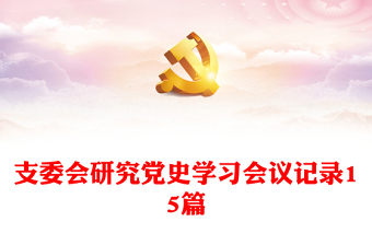 党史学习会议记录