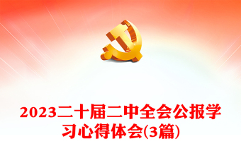 2024二十届二中全会公报学习心得体会(3篇)