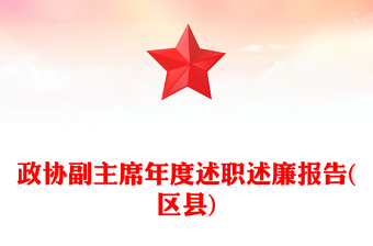 政协副主席年度述职述廉报告(区县)