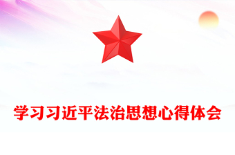 学习习近平法治思想心得体会材料